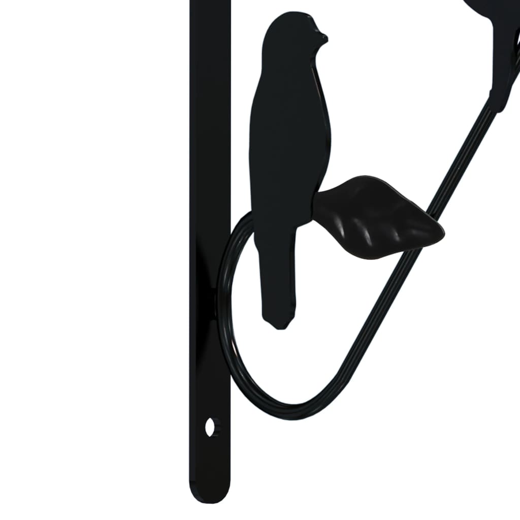 Ganci per Cesti Pensili 4 pz Neri in Acciaio - homemem39