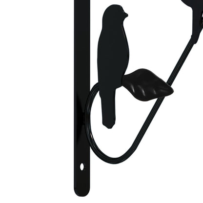 Ganci per Cesti Pensili 4 pz Neri in Acciaio - homemem39