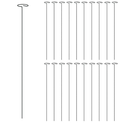 Supporti per Piante da Giardino 20 pz Verde Scuro 61 cm Acciaio | homemem39