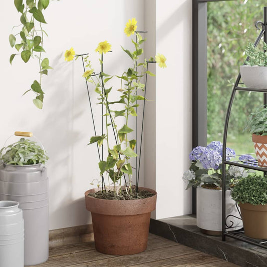 Supporti per Piante da Giardino 20 pz Verde Scuro 61 cm Acciaio | homemem39