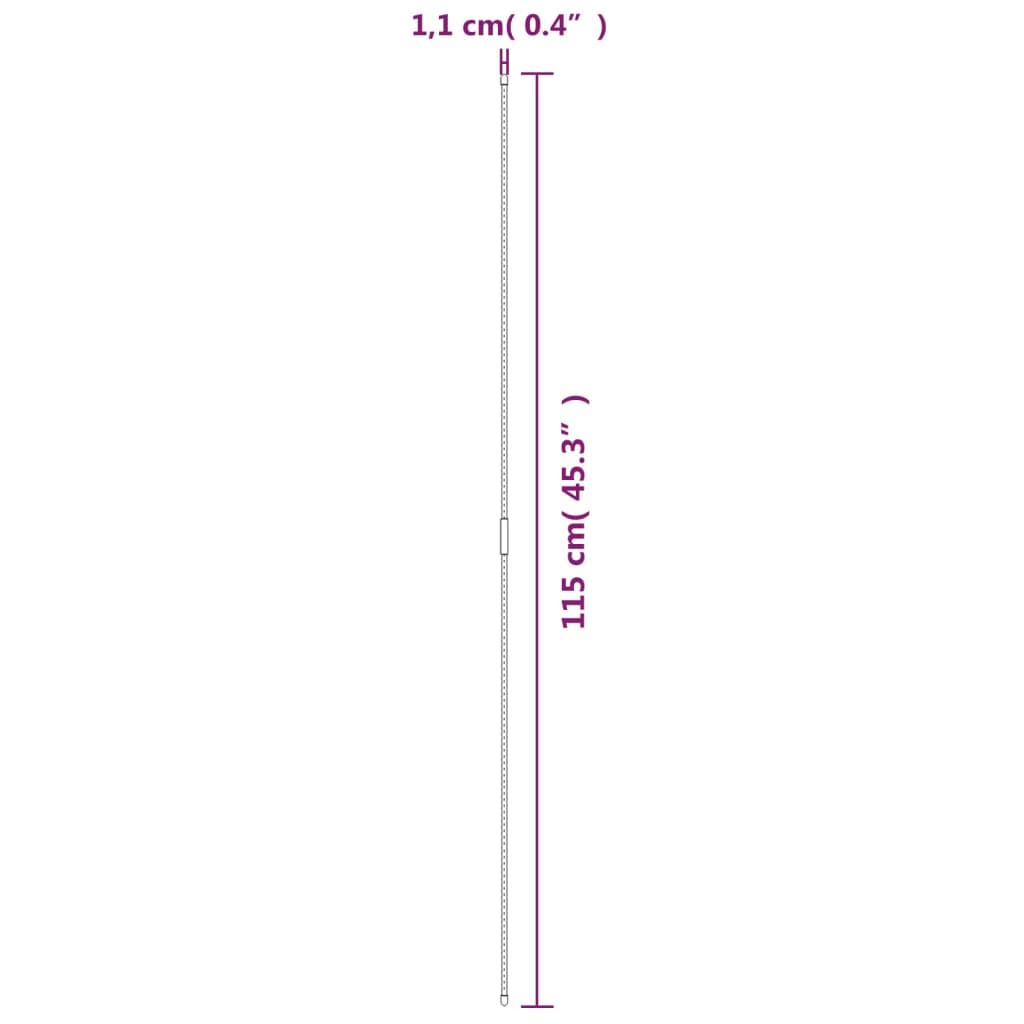 Supporti per Piante da Giardino 30 pz Verde 115 cm Acciaio | homemem39