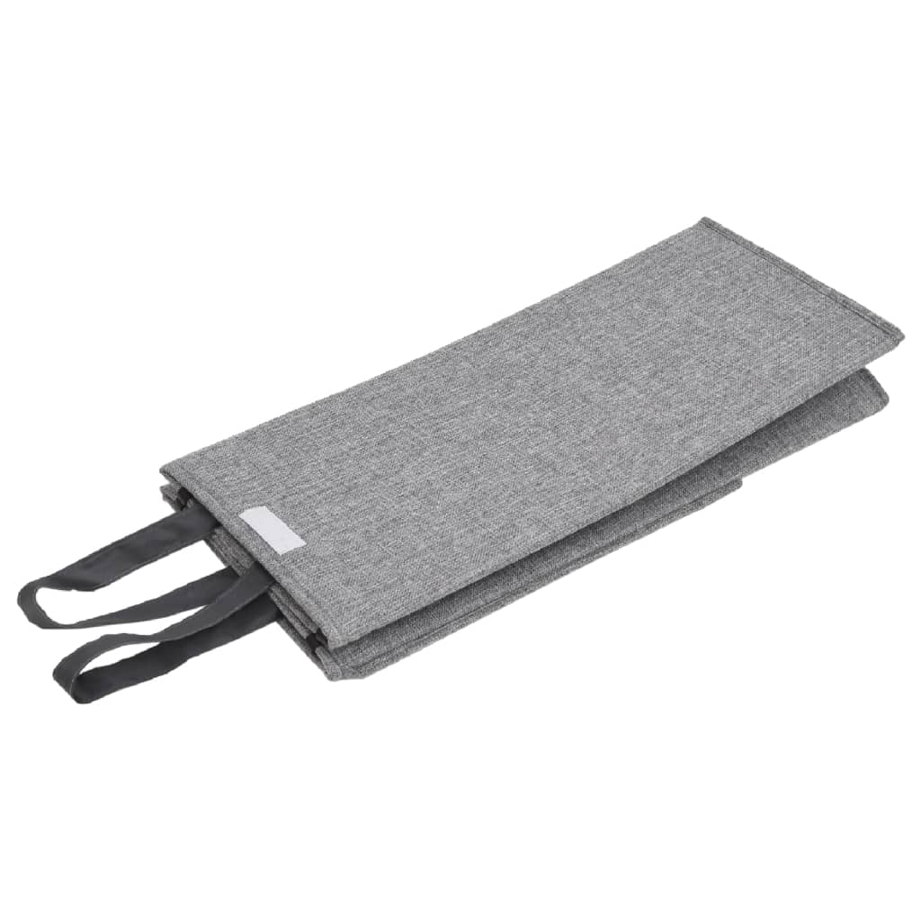 Cesto Biancheria Pieghevole Grigio 26x34,5x59,5 cm Lino Finto | homemem39