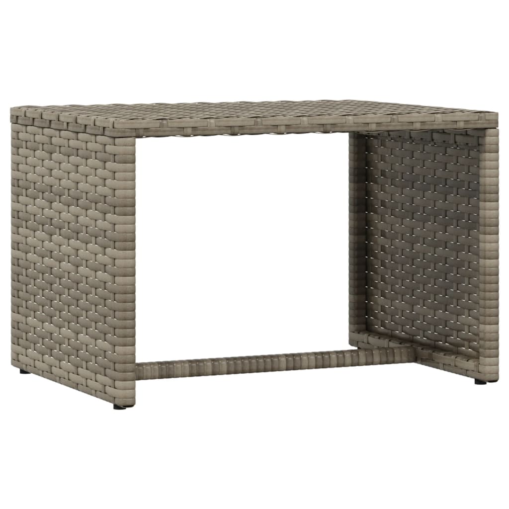 Lettini Prendisole 2pz con Tavolino Grigio in Polyrattan - homemem39