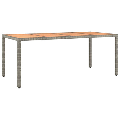 Tavolo Giardino Piano Legno Grigio Polyrattan e Massello Acacia | homemem39