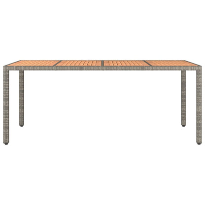 Tavolo Giardino Piano Legno Grigio Polyrattan e Massello Acacia | homemem39