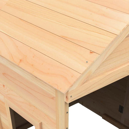 Casetta con Porta Chiudibile e Vasi Fiori Legno Massello Abete