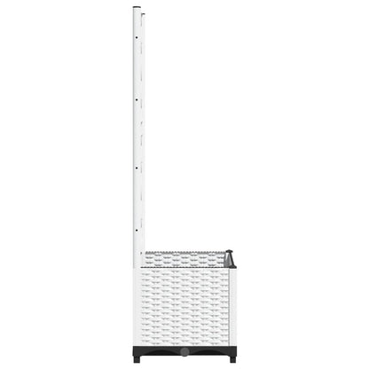 Fioriera da Giardino con Graticcio Bianco 40x40x136 cm PP