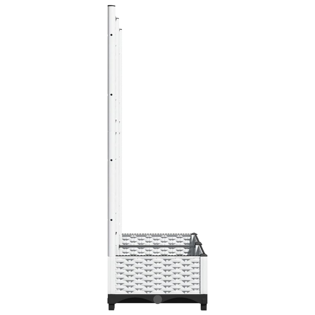 Fioriera da Giardino con Graticcio Bianco 80x40x121,5 cm PP - homemem39