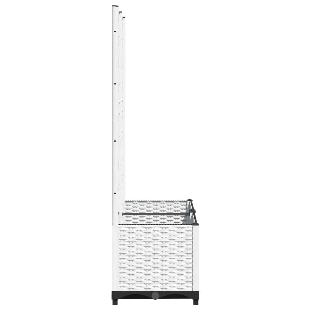 Fioriera da Giardino con Graticcio Bianco 80x40x136 cm PP - homemem39