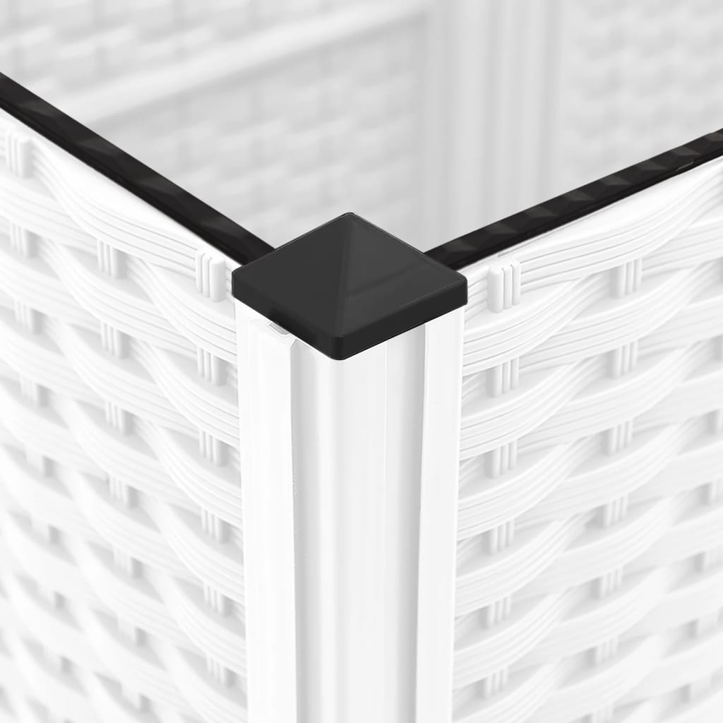 Fioriera da Giardino con Graticcio Bianco 120x40x121,5 cm PP - homemem39