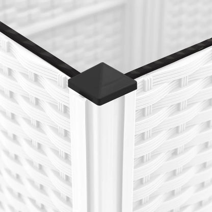 Fioriera da Giardino con Graticcio Bianco 120x40x121,5 cm PP - homemem39