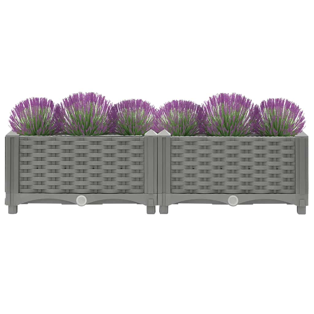 Fioriera Rialzata 80x40x23 cm in Polipropilene - homemem39