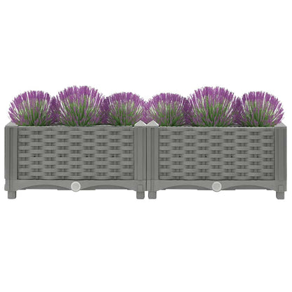 Fioriera Rialzata 80x40x23 cm in Polipropilene
