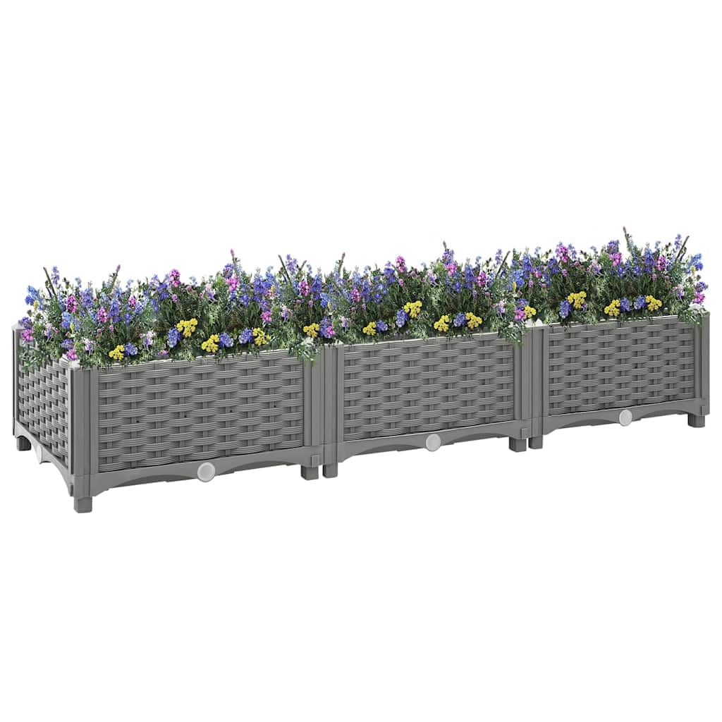 Fioriera Rialzata 120x40x23 cm in Polipropilene