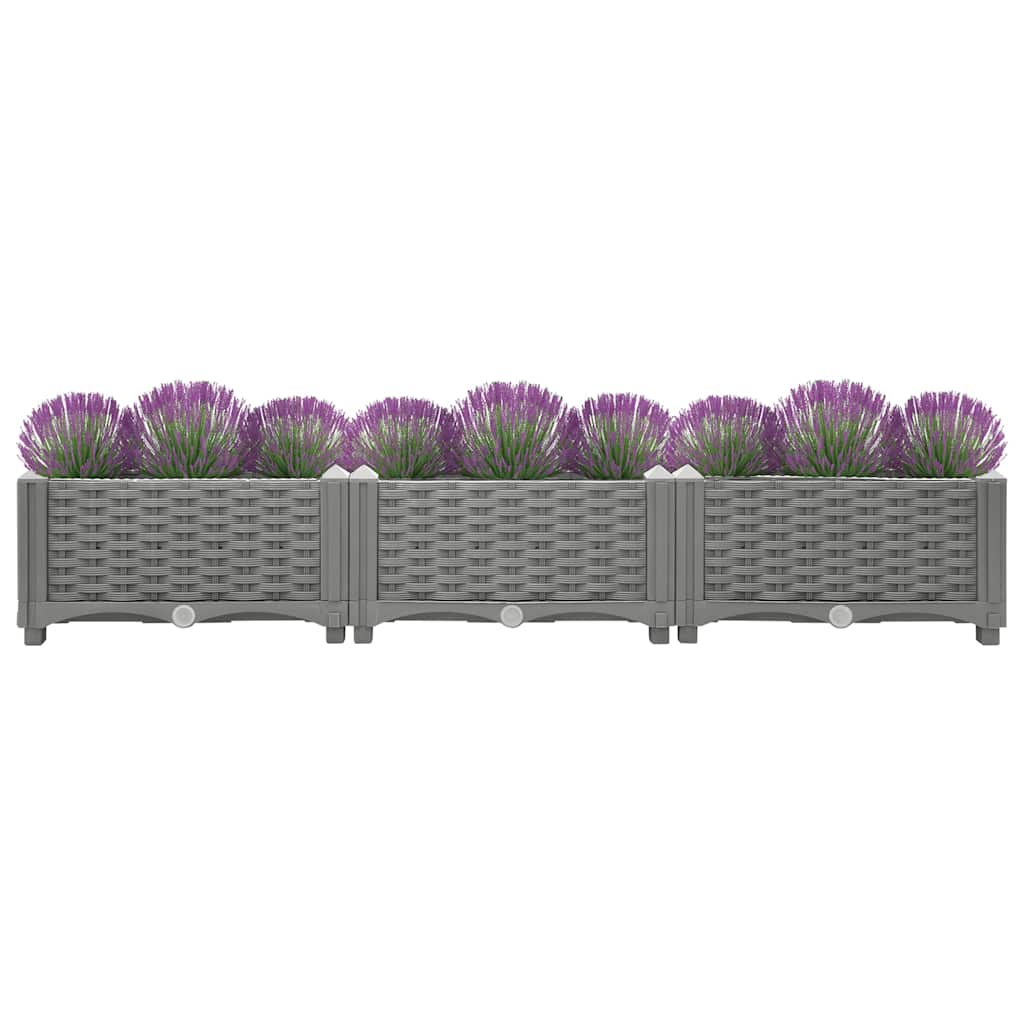 Fioriera Rialzata 120x40x23 cm in Polipropilene - homemem39