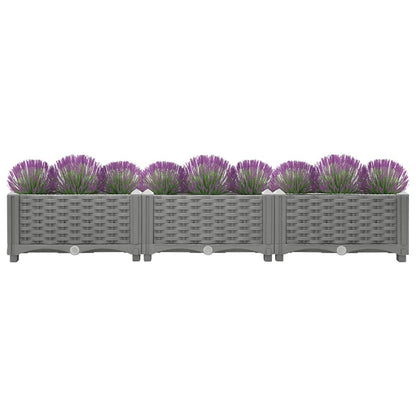 Fioriera Rialzata 120x40x23 cm in Polipropilene - homemem39