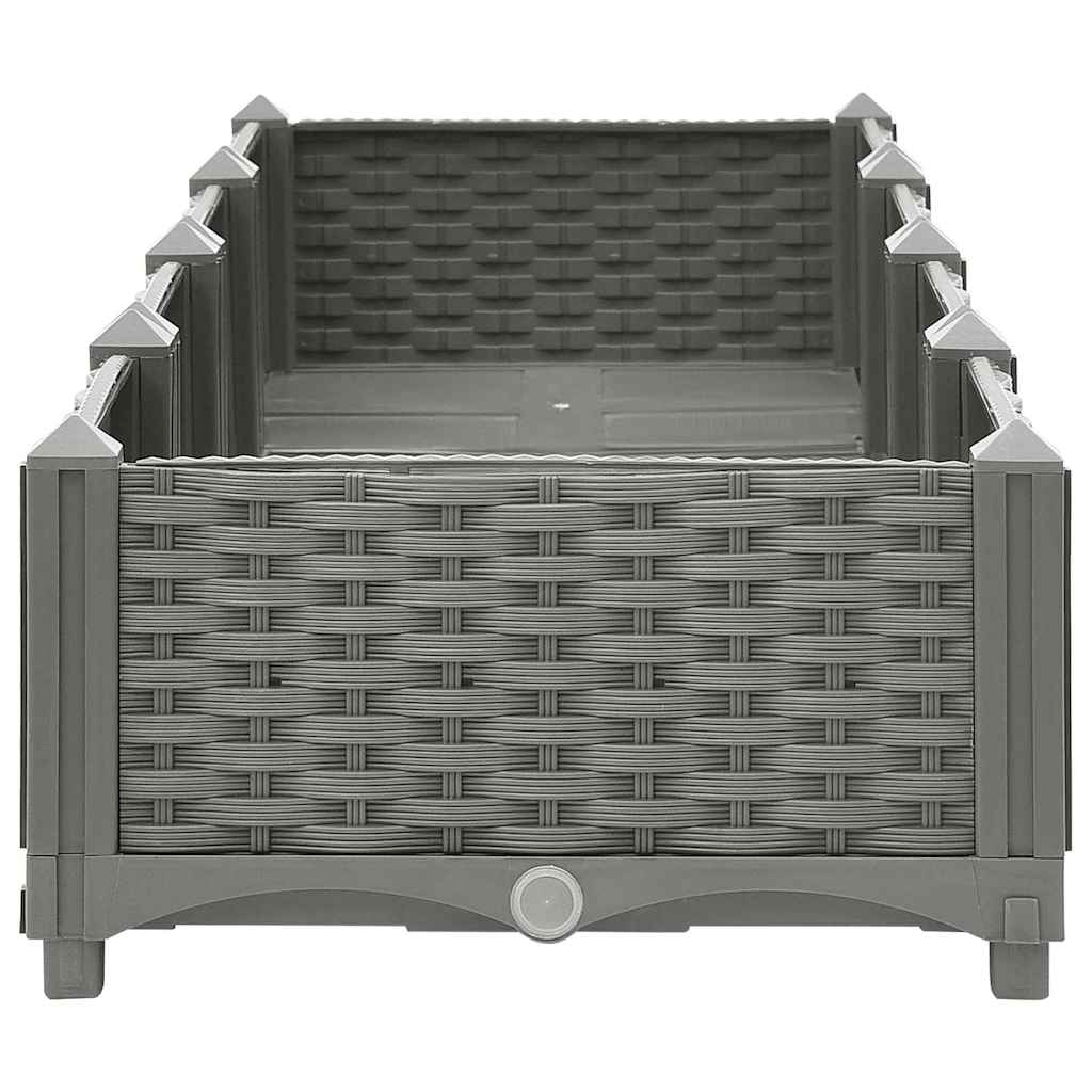 Fioriera Rialzata 160x40x23 cm in Polipropilene - homemem39