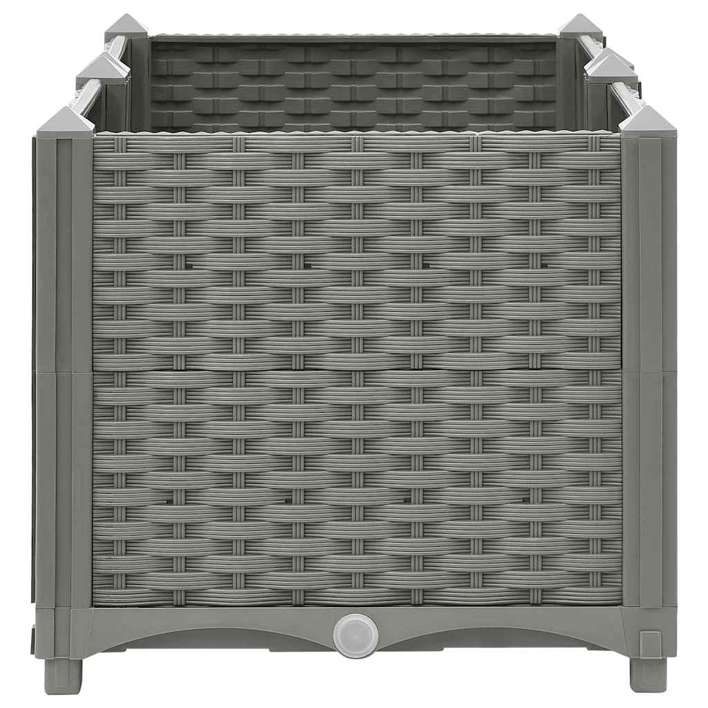 Fioriera Rialzata 80x40x38 cm in Polipropilene - homemem39