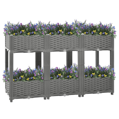 Fioriera Rialzata 120x40x71 cm in Polipropilene