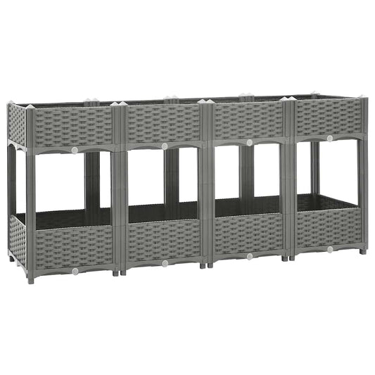 Fioriera Rialzata 160x40x71 cm in Polipropilene
