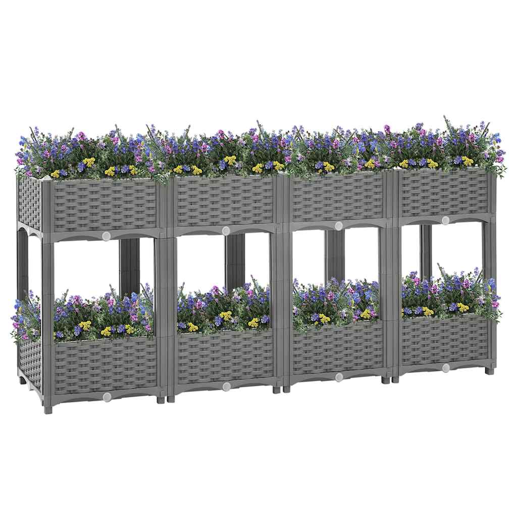Fioriera Rialzata 160x40x71 cm in Polipropilene