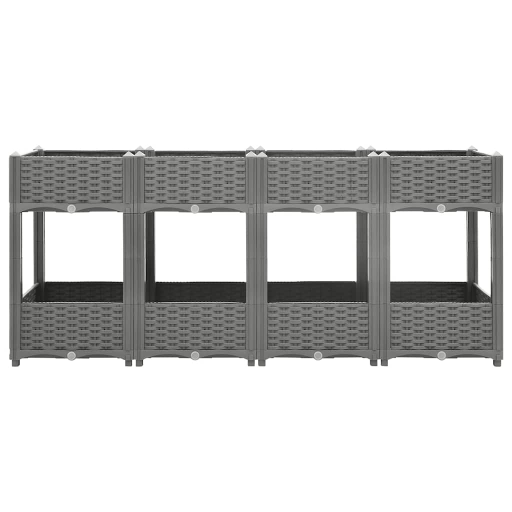 Fioriera Rialzata 160x40x71 cm in Polipropilene - homemem39