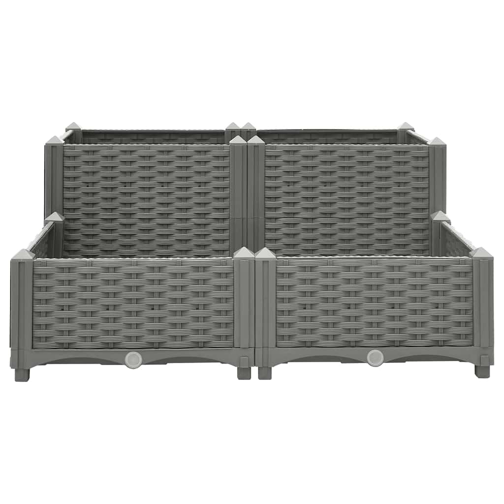 Fioriera Rialzata 80x80x38 cm in Polipropilene | homemem39