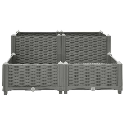 Fioriera Rialzata 80x80x38 cm in Polipropilene | homemem39