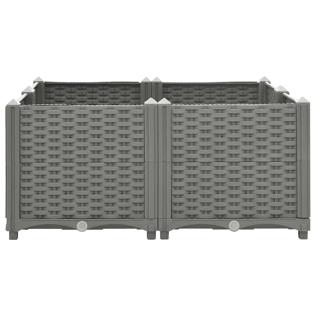 Fioriera Rialzata 80x80x38 cm in Polipropilene | homemem39