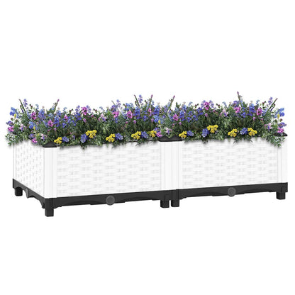 Fioriera Rialzata 80x40x23 cm in Polipropilene | homemem39