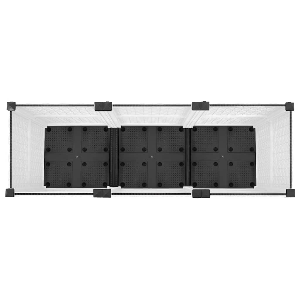 Fioriera Rialzata 120x40x38 cm in Polipropilene - homemem39