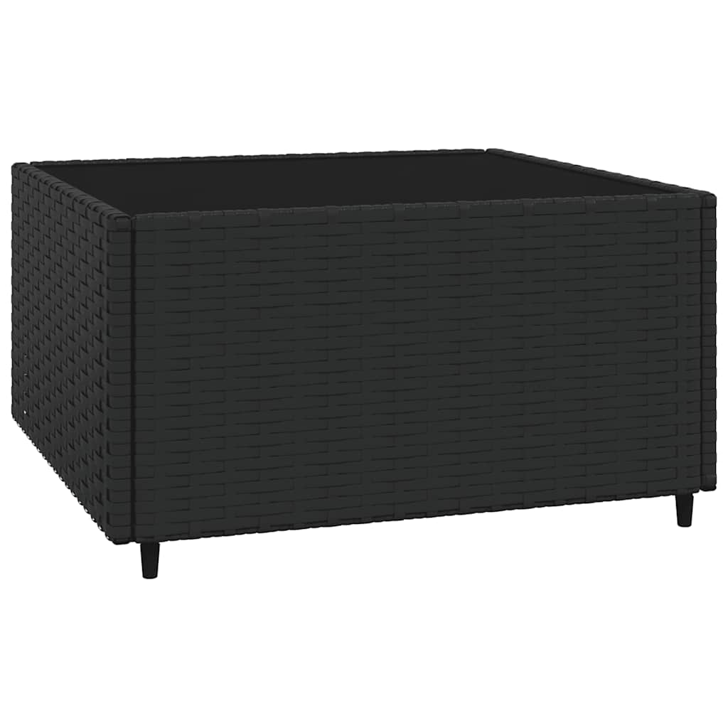 Set Divani da Giardino 3 pz con Cuscini Nero in Polyrattan | homemem39