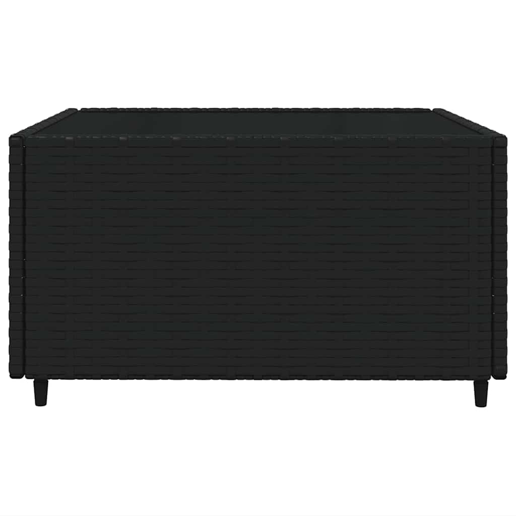 Set Divani da Giardino 4 pz con Cuscini Nero in Polyrattan | homemem39