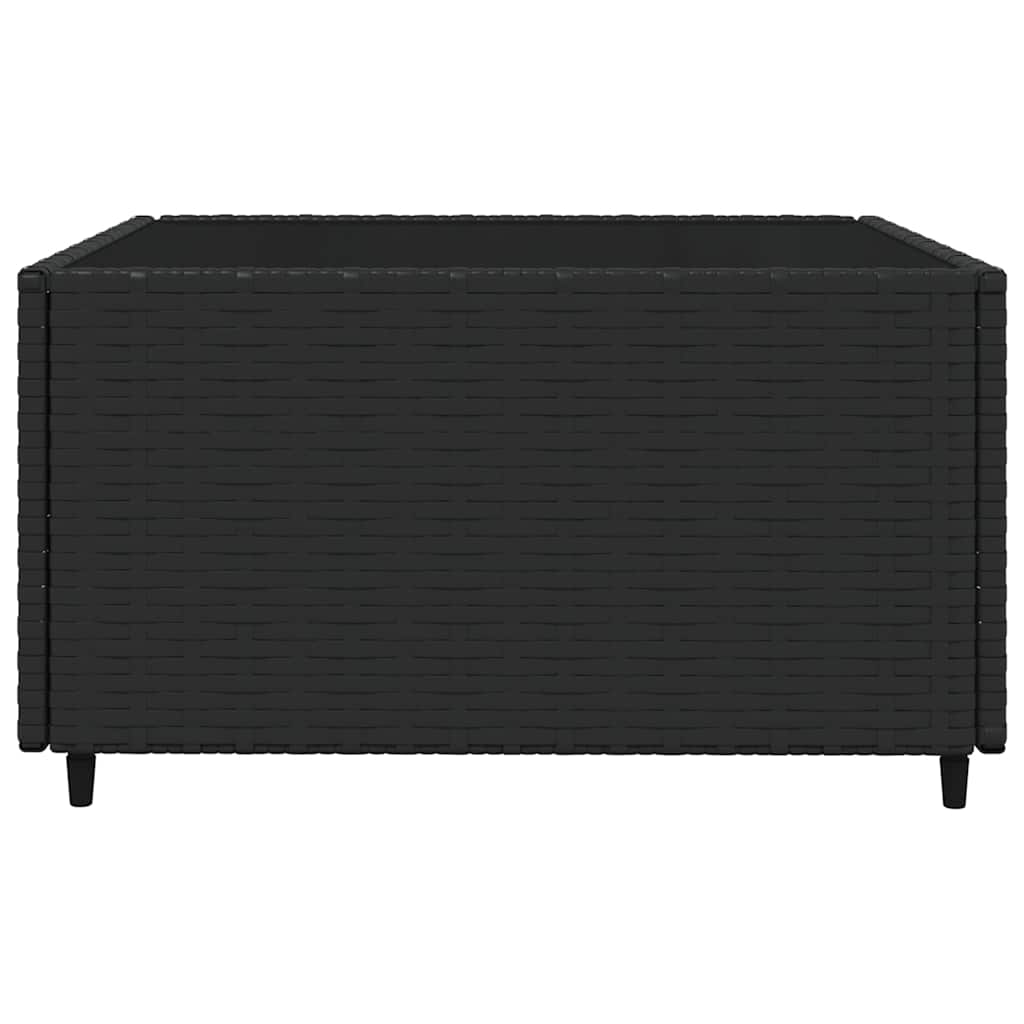 Set Divani da Giardino 3 pz con Cuscini Nero in Polyrattan | homemem39