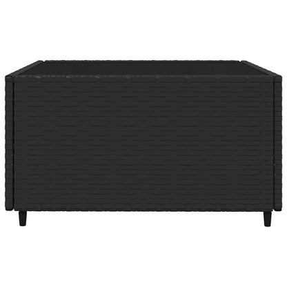 Set Divani da Giardino 3 pz con Cuscini Nero in Polyrattan | homemem39