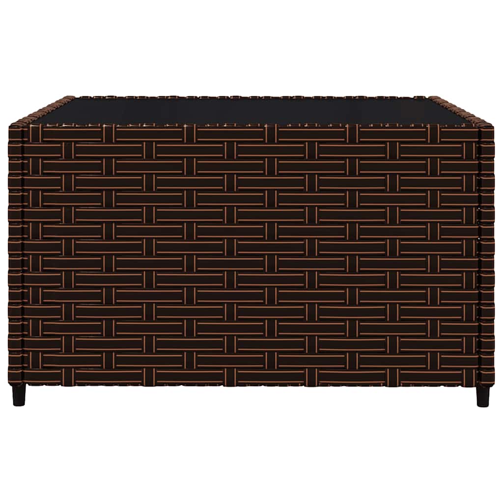 Set Mobili da Giardino 3 pz con Cuscini in Polyrattan Marrone - homemem39