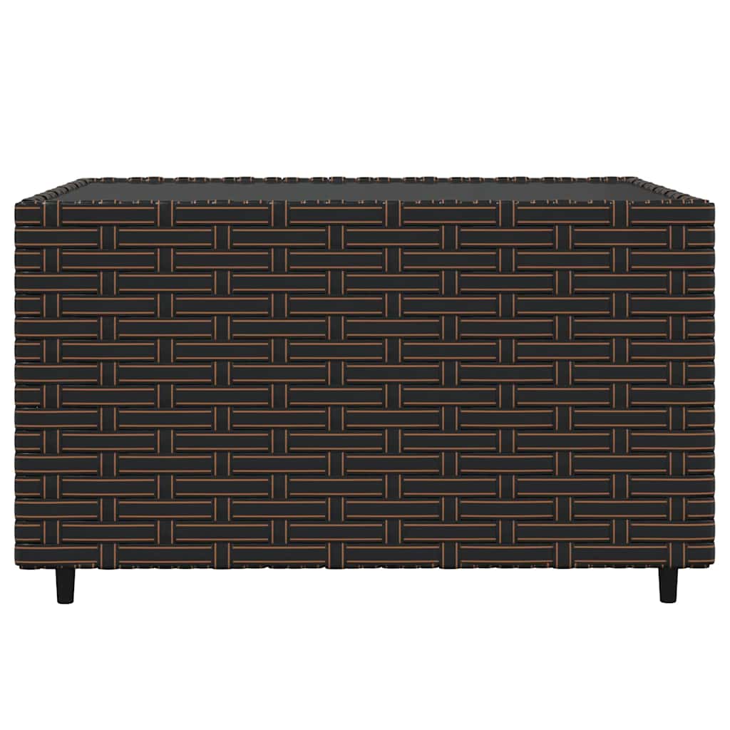 Set Mobili da Giardino 4 pz con Cuscini in Polyrattan Marrone | homemem39