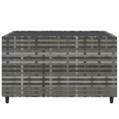 Set Divani da Giardino 4 pz con Cuscini in Polyrattan Grigio - homemem39