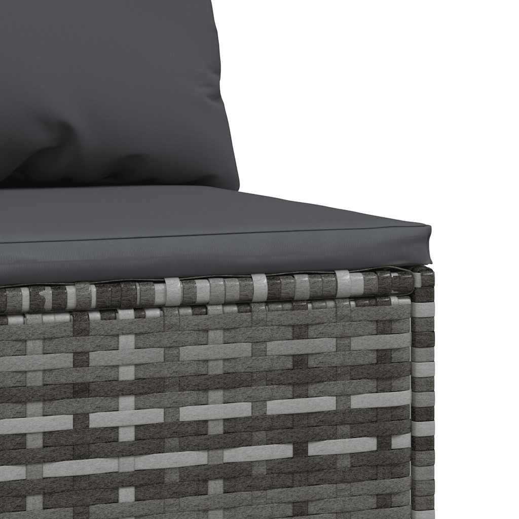 Divani Centrali da Giardino con Cuscini 2pz Polyrattan Grigio | homemem39