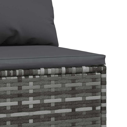 Divani Centrali da Giardino con Cuscini 2pz Polyrattan Grigio | homemem39