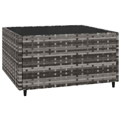 Set Divani da Giardino 3 pz con Cuscini in Polyrattan Grigio | homemem39