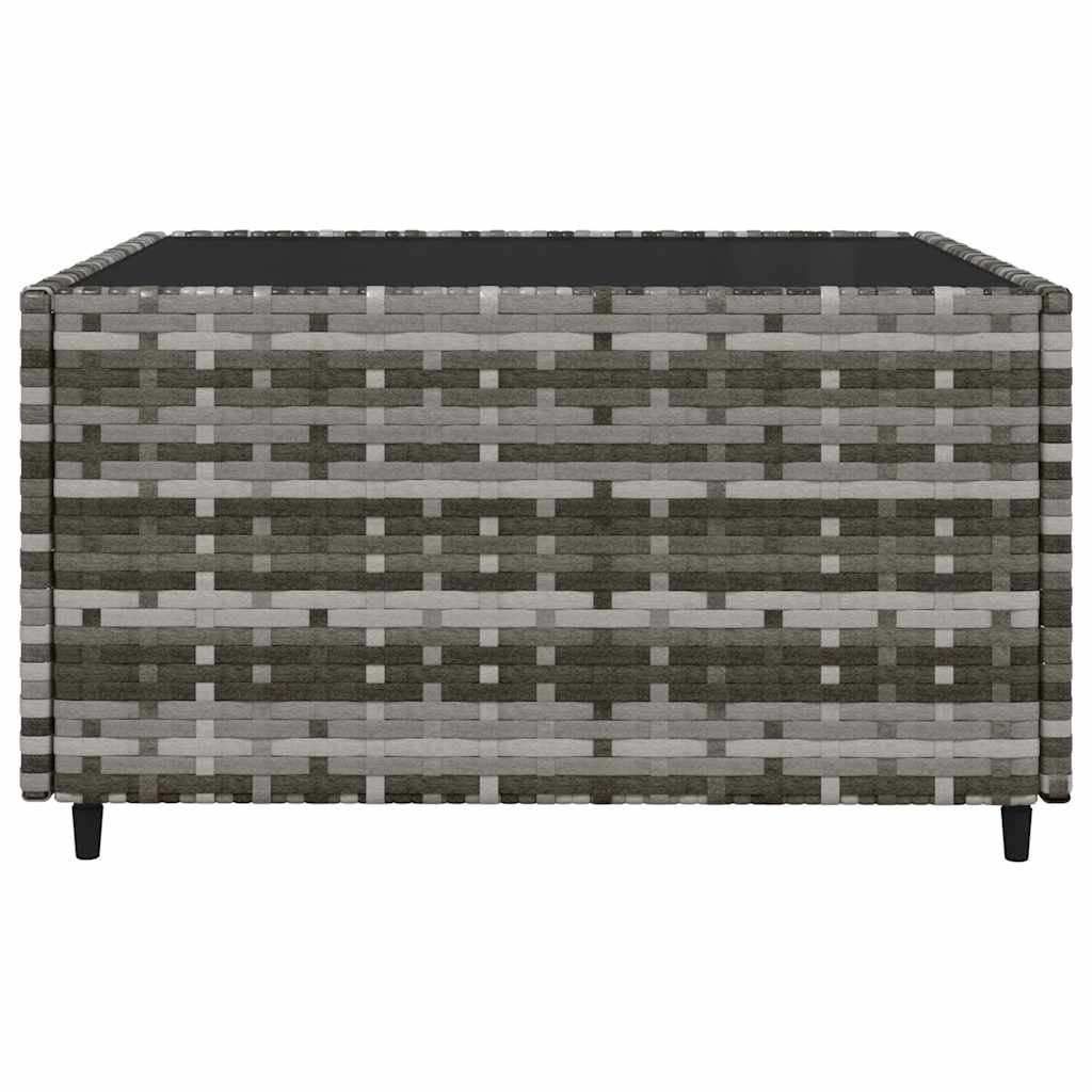 Set Divani da Giardino 3 pz con Cuscini in Polyrattan Grigio | homemem39