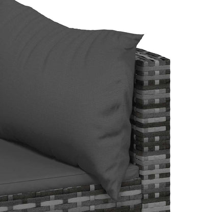 Divani Angolari da Giardino con Cuscini 2pz Polyrattan Grigio | homemem39
