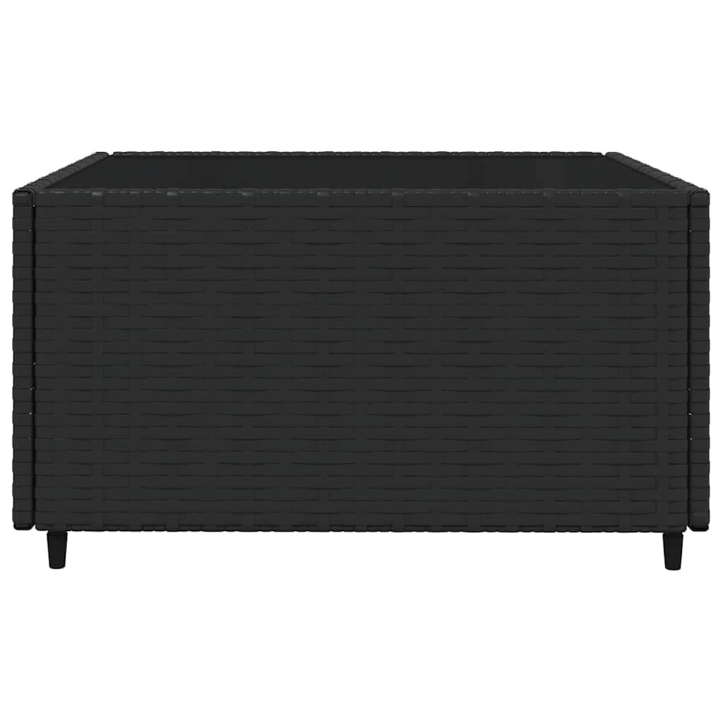 Set Divani da Giardino 3 pz con Cuscini Nero in Polyrattan | homemem39
