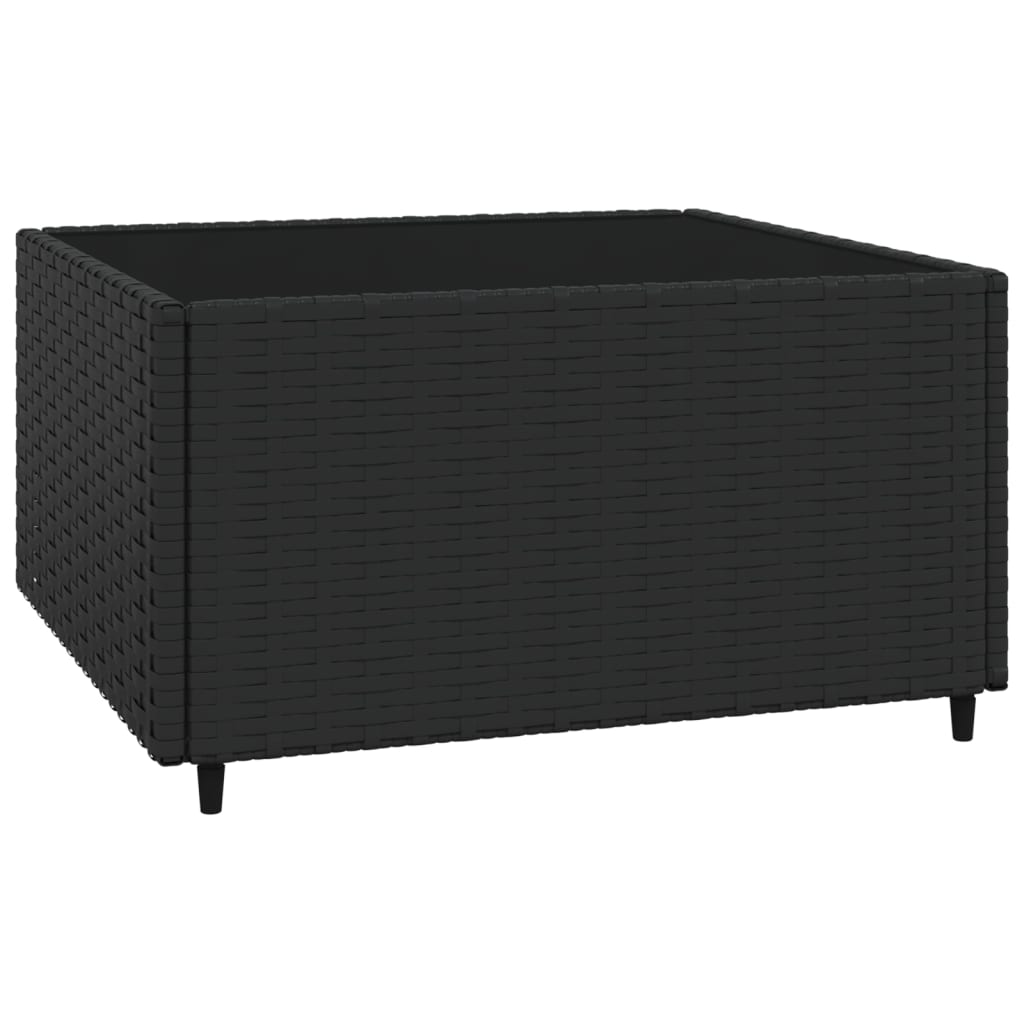 Set Divani da Giardino 4 pz con Cuscini Nero in Polyrattan - homemem39