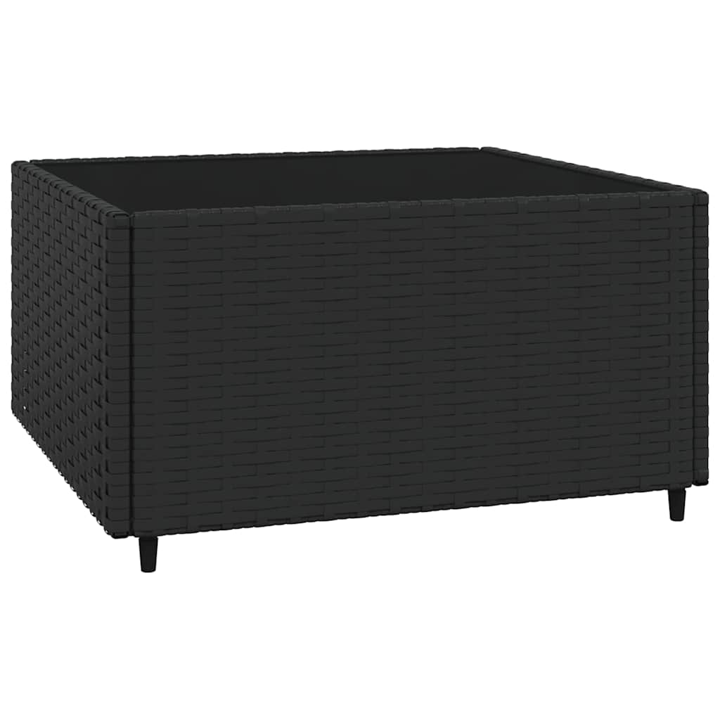 Set Divani da Giardino 3 pz con Cuscini Nero in Polyrattan | homemem39