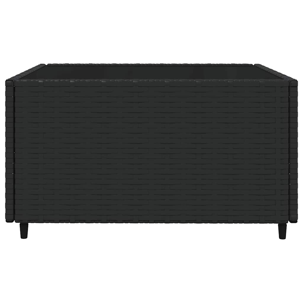Set Divani da Giardino 3 pz con Cuscini Nero in Polyrattan | homemem39