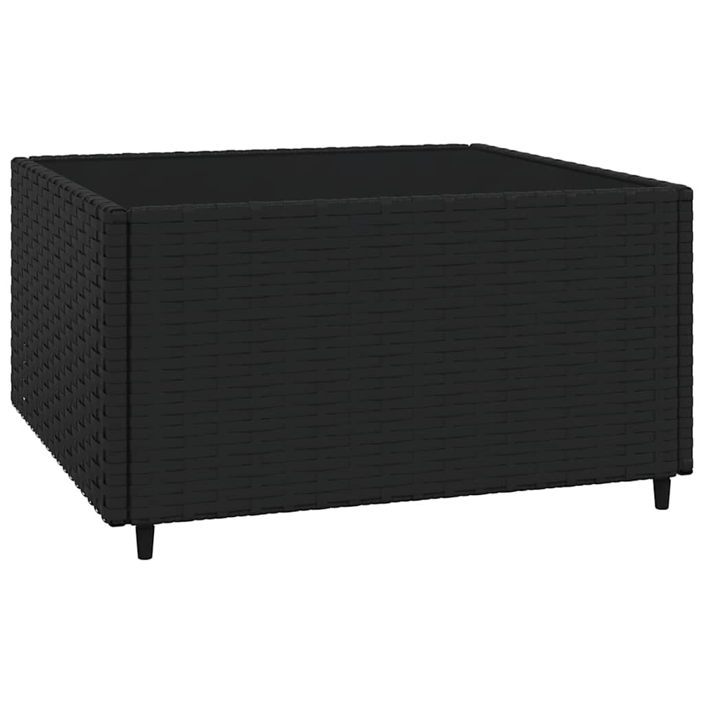 Set Divani da Giardino 4 pz con Cuscini Nero in Polyrattan | homemem39