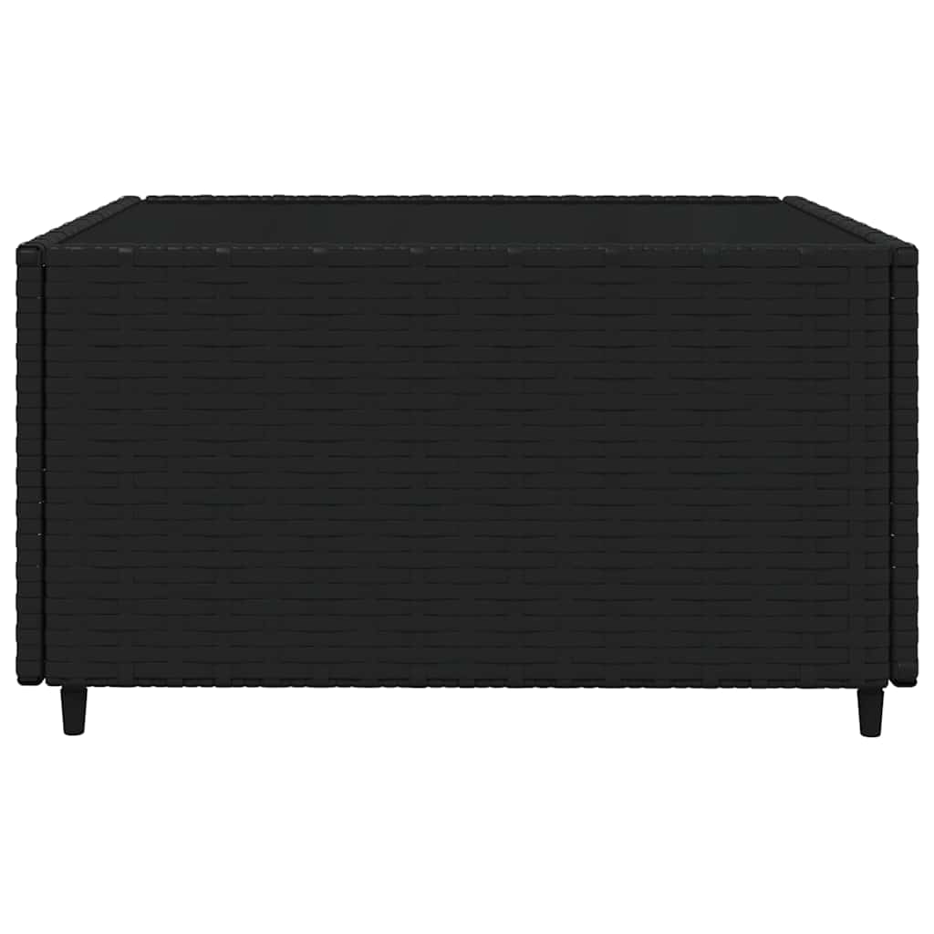 Set Divani da Giardino 4 pz con Cuscini Nero in Polyrattan | homemem39