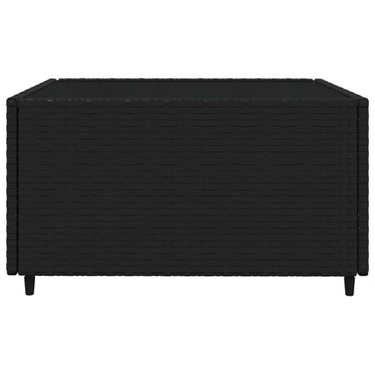 Set Divani da Giardino 4 pz con Cuscini Nero in Polyrattan | homemem39